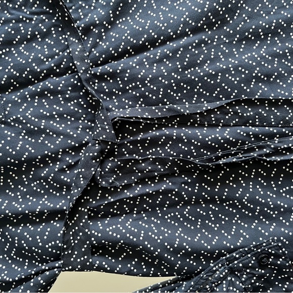 Banana Republic Black and White Polka dot Patterned Long Sleeves Dress - Picture 6 of 8